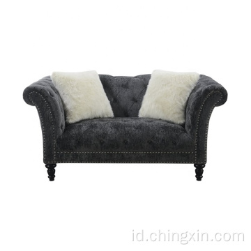 Sofa Beludru Set 2 Kursi Sofa Ruang Tamu Furniture